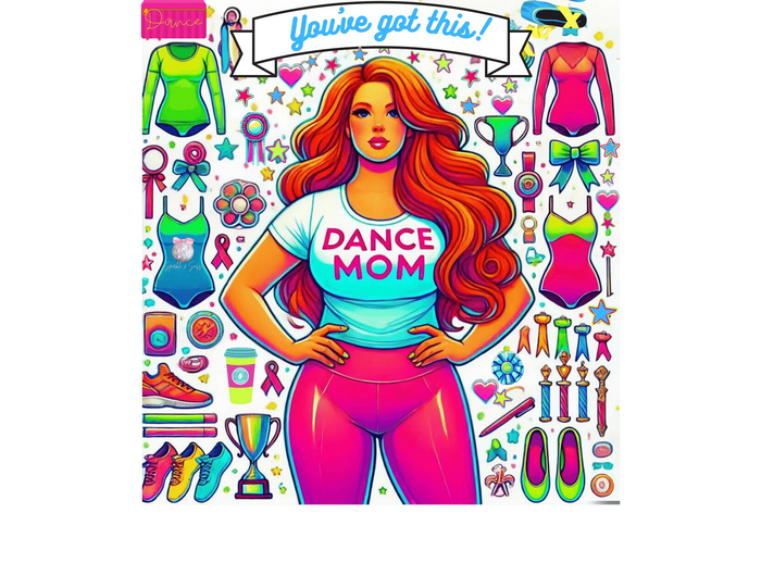 Dance Mom: You've Got This - Red Hair Mom - Curvy - Women's Softstyle Tee - Whippie's