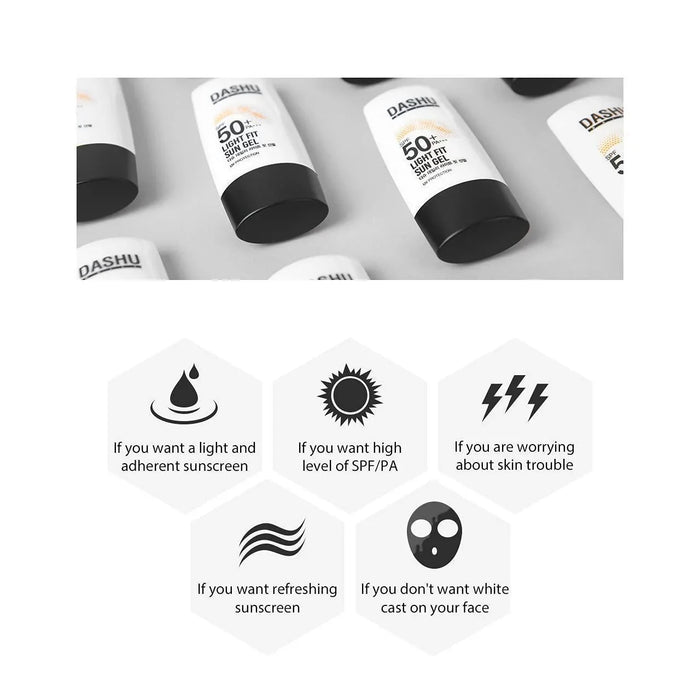 [DASHU] Daily Light Fit Sun Gel SPF 50+ PA++++ 50ml - Ballagrio