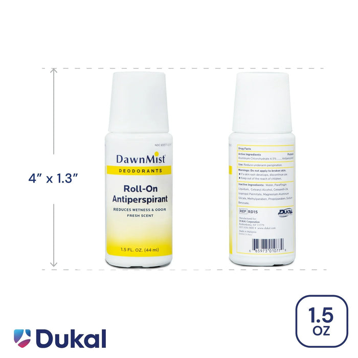 DawnMist Roll-On Antiperspirant Deodorant, Fresh Scent, 1.5 fl oz