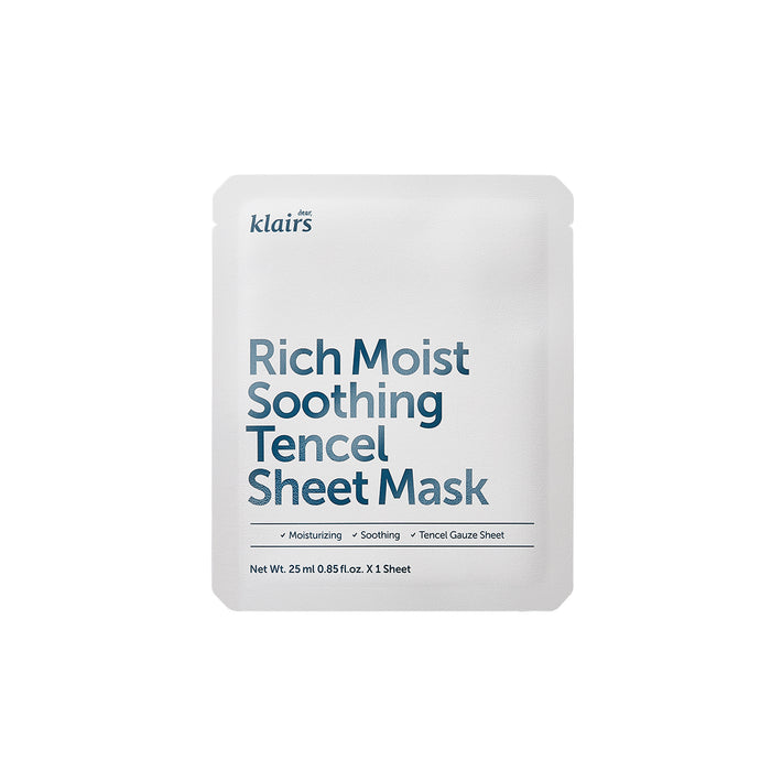 Dear Klairs Rich Moist Soothing Tencel Sheet Mask | GlamTouch UK