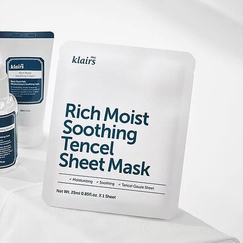 Dear Klairs Rich Moist Soothing Tencel Sheet Mask | GlamTouch UK