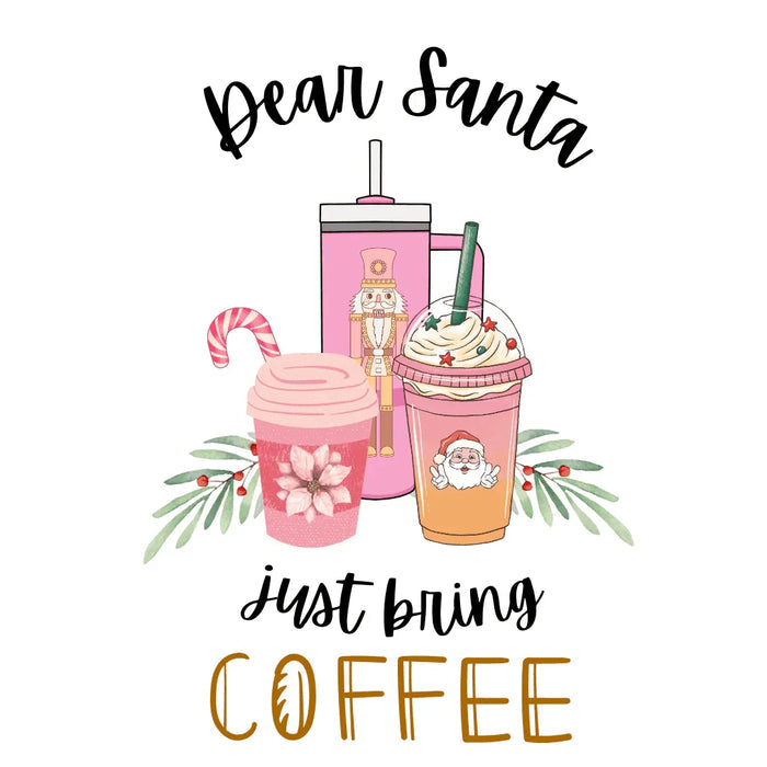 Dear Santa, just bring COFFEE - Women's Softstyle Tee - Whippie's