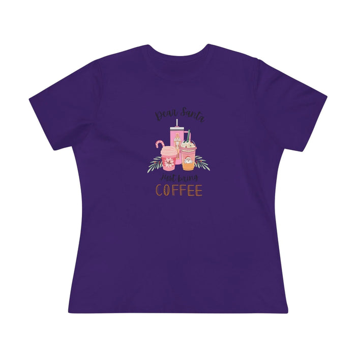 Dear Santa, just bring COFFEE - Women's Softstyle Tee - Whippie's