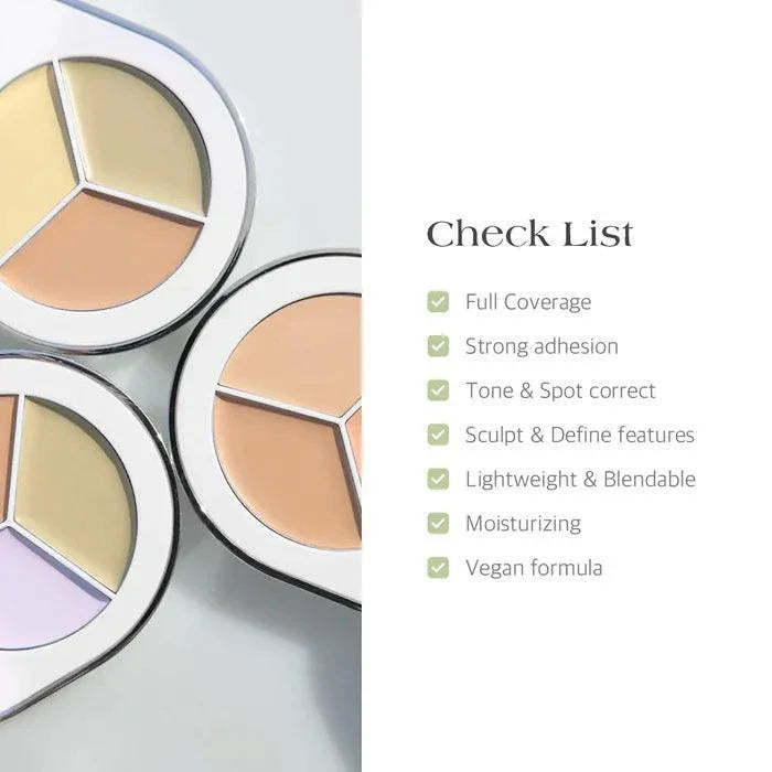 [Dear.A] Perfect Cover Concealer Palette (3 Colors) 1.3g*3EA - Ballagrio