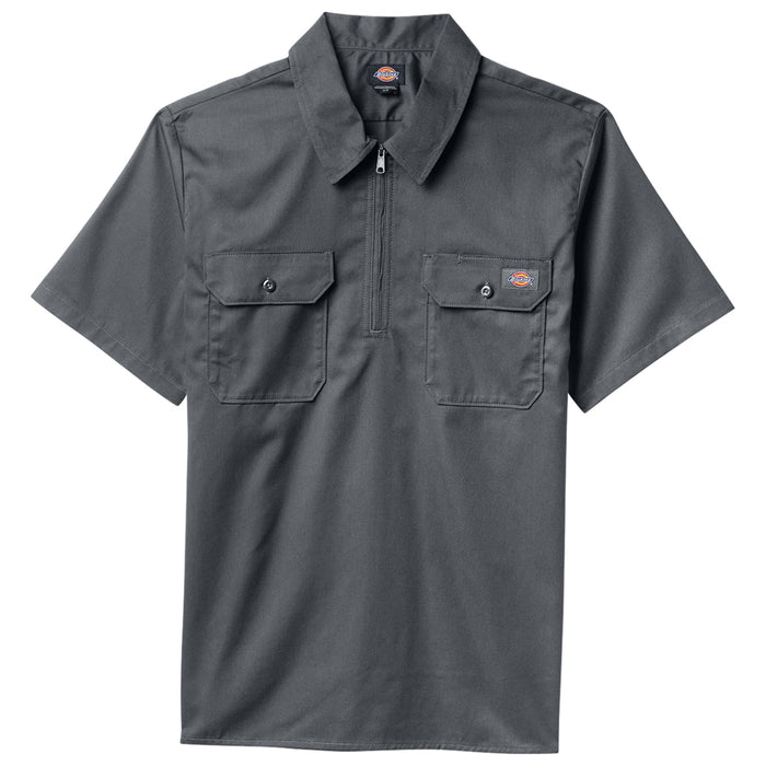 Dickies Men's 1/4 Zip Work Shirt Work Shirts Dickies Charcoal 2XL Reg