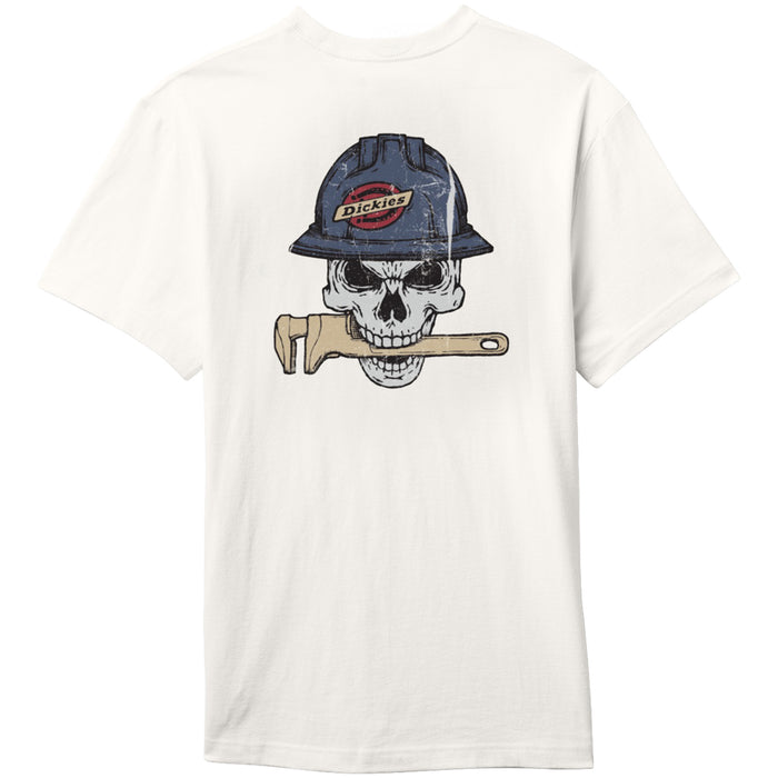 Dickies Men's Construction Skull Graphic T-Shirt T-Shirts Dickies Snow White 2XL Reg