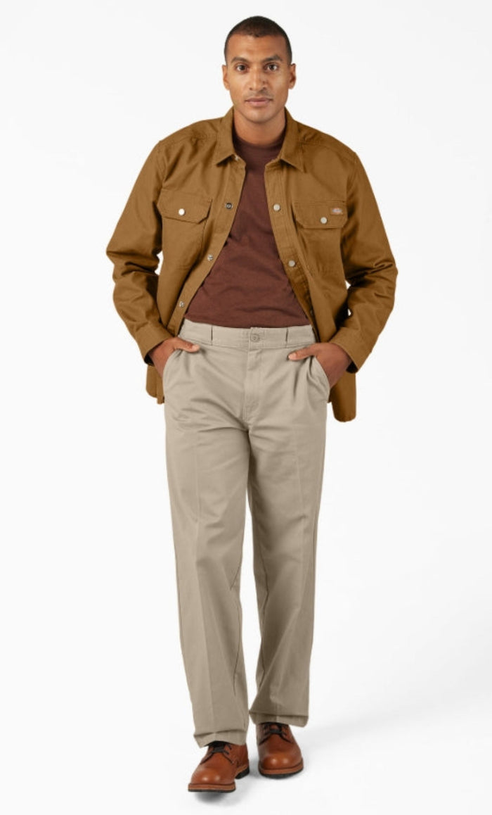 Dickies Men's Duck Brushed Cotton Snap-Front Shirt Jac Jackets & Coats Dickies