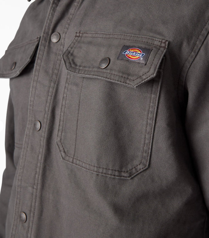 Dickies Men's Duck Brushed Cotton Snap-Front Shirt Jac Jackets & Coats Dickies