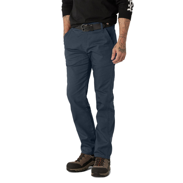 Dickies Men's FLEX Regular Fit Duck Carpenter Pants Pants Dickies Stonewashed Dark Navy 30 30 Inseam