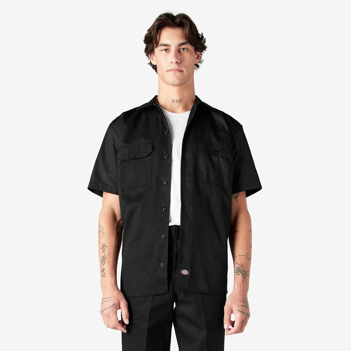 Dickies Men's Short Sleeve Work Shirt Work Shirts Dickies Black 2XL Reg