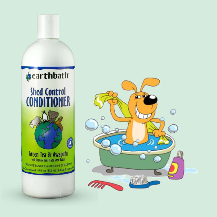 Dog Conditioner Earthbath Shed Control - Green Tea & Awapuhi 472ml