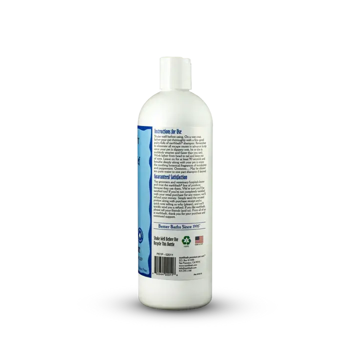 Dog Shampoo Earthbath Eucalyptus & Peppermint 472ml - Soothing Stress Relief