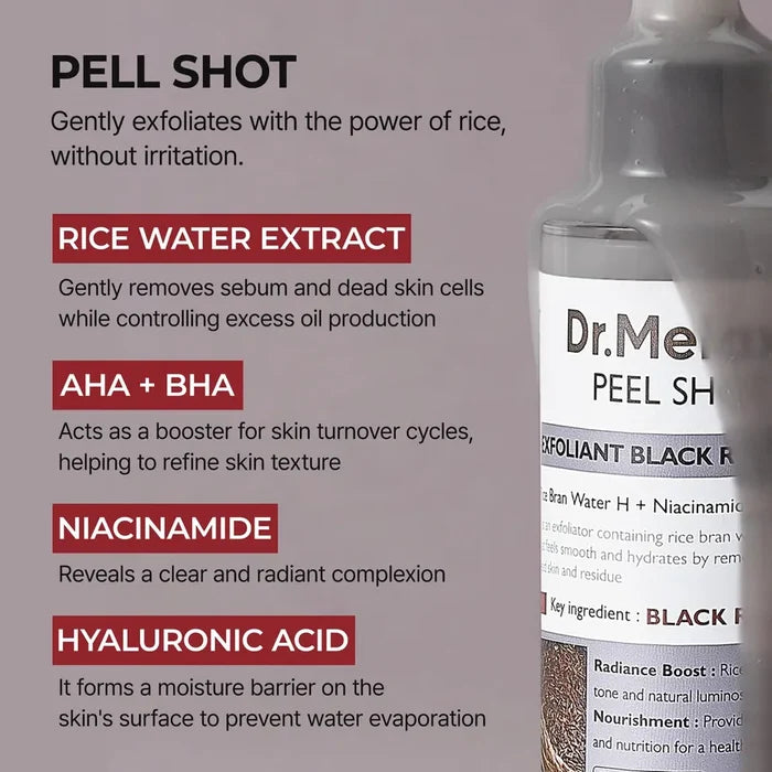 Dr. Melaxin Peel Shot Exfoliating Black Rice Ampoule 80Ml
