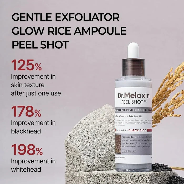 Dr. Melaxin Peel Shot Exfoliating Black Rice Ampoule 80Ml