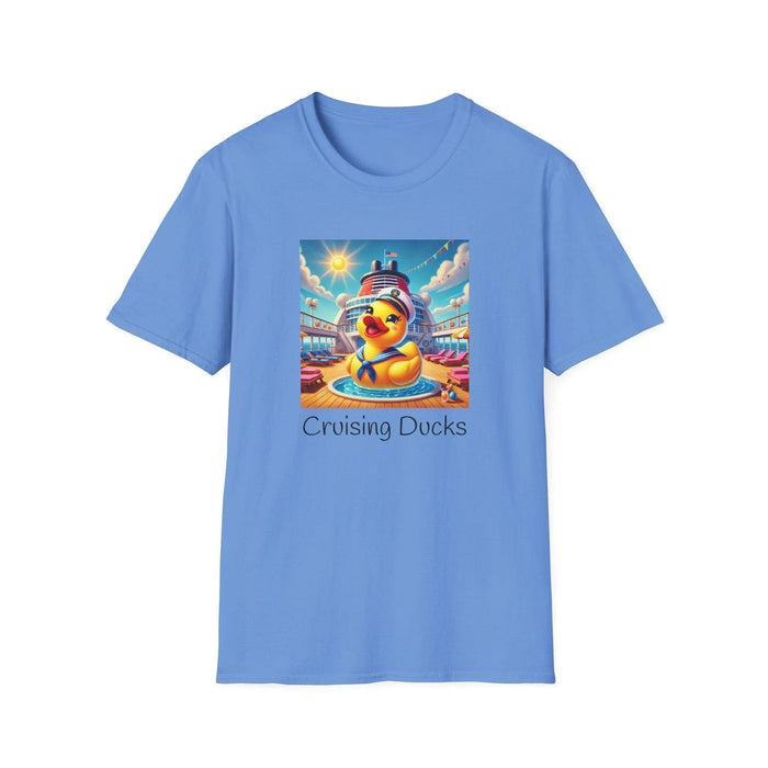 Duck on the Loose! Hilarious Cruise Ship Hide-and-Seek 🛳️ Unisex T-Shirt 🐤 - Whippie's