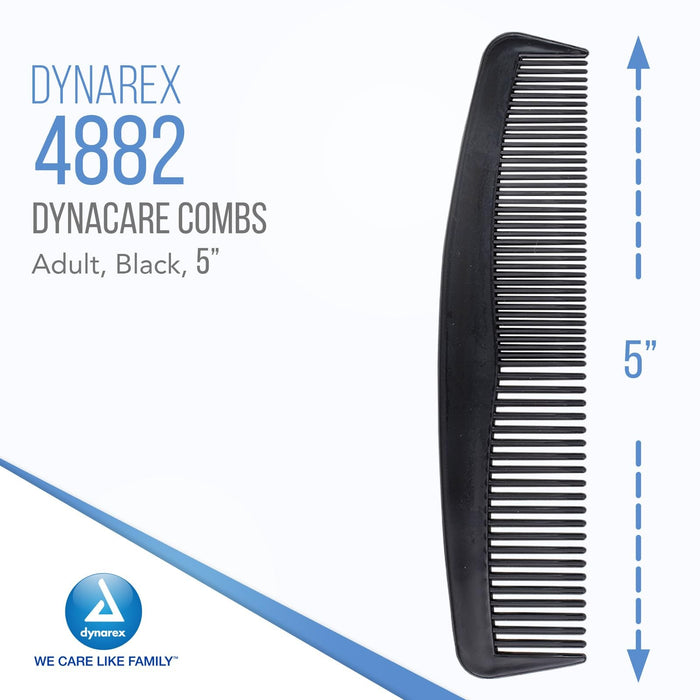 Dynarex DynaCare Adult Comb, Black, 5", Box of 12