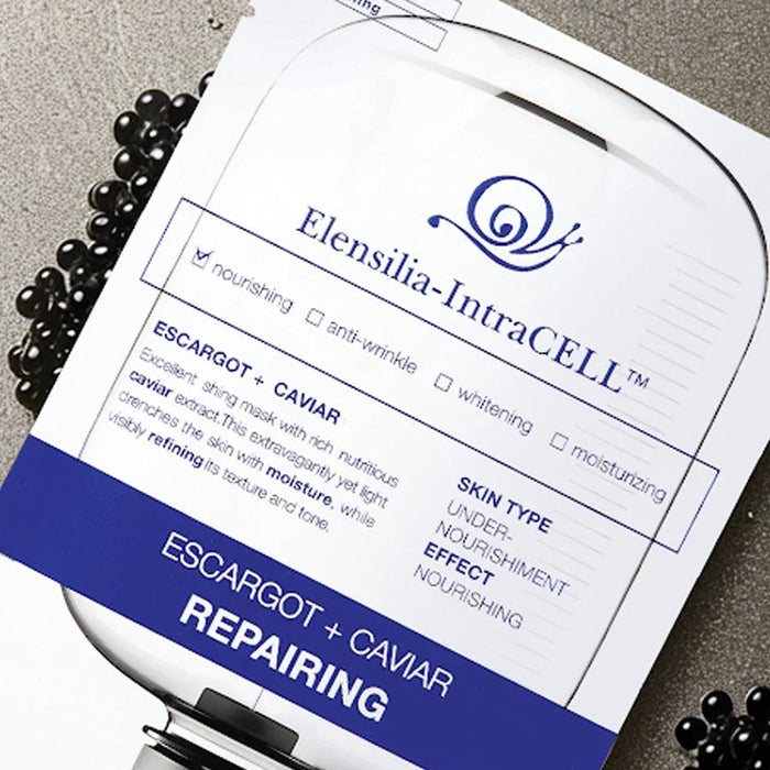 [ELENSILIA] Intracell Escargot + Caviar Repairing Mask 25ml*30EA - Ballagrio