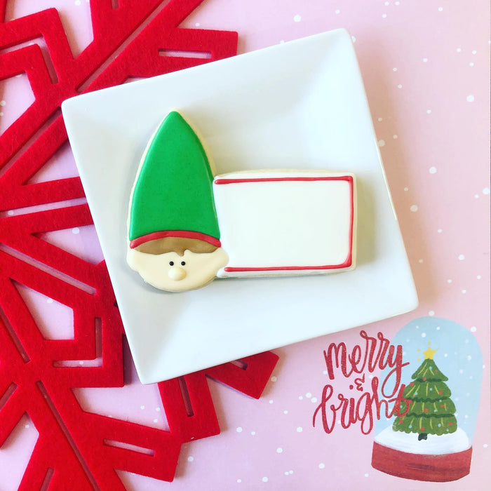Elf Side Plaque Cookie Cutter