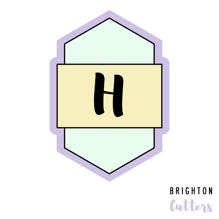 Elongated Hexagon Plaque Cookie Cutter