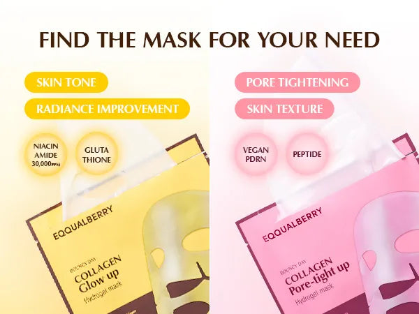 Eqqualberry Collagen Glow Up Hydrogel Mask