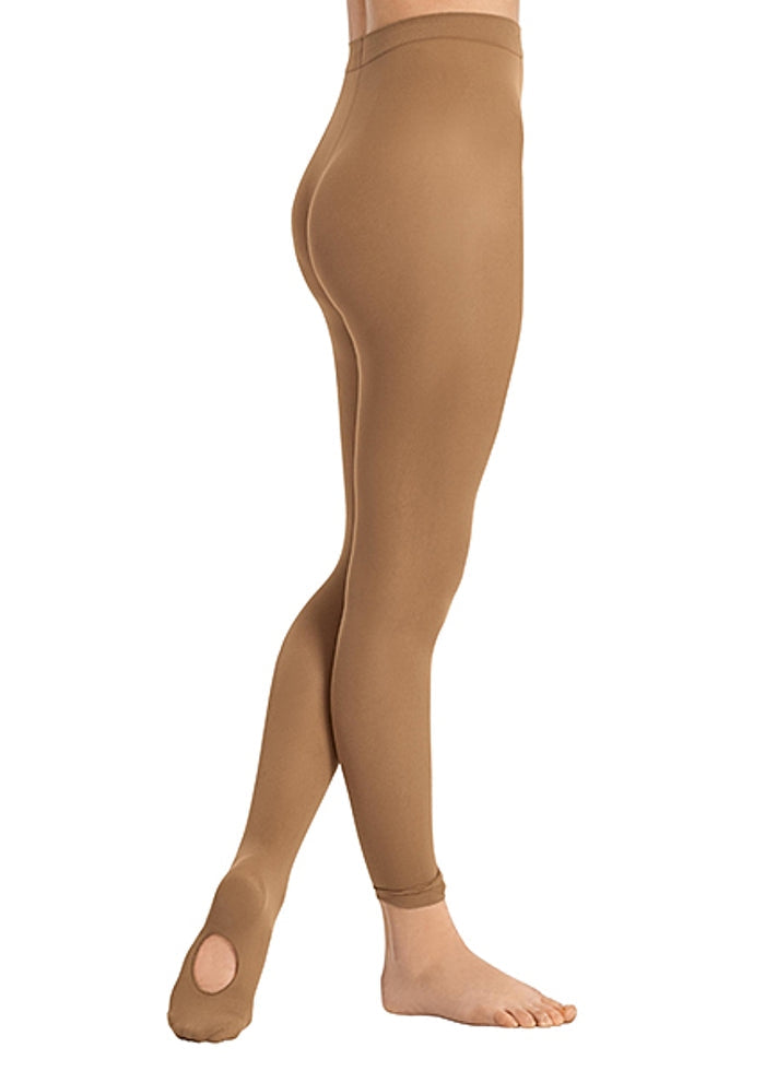 Eurotard 210 microfiber convertible tights in Suntan