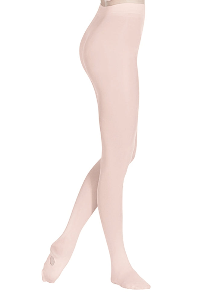 Eurotard 210C girls' microfiber convertible tights in Theatrical Pink