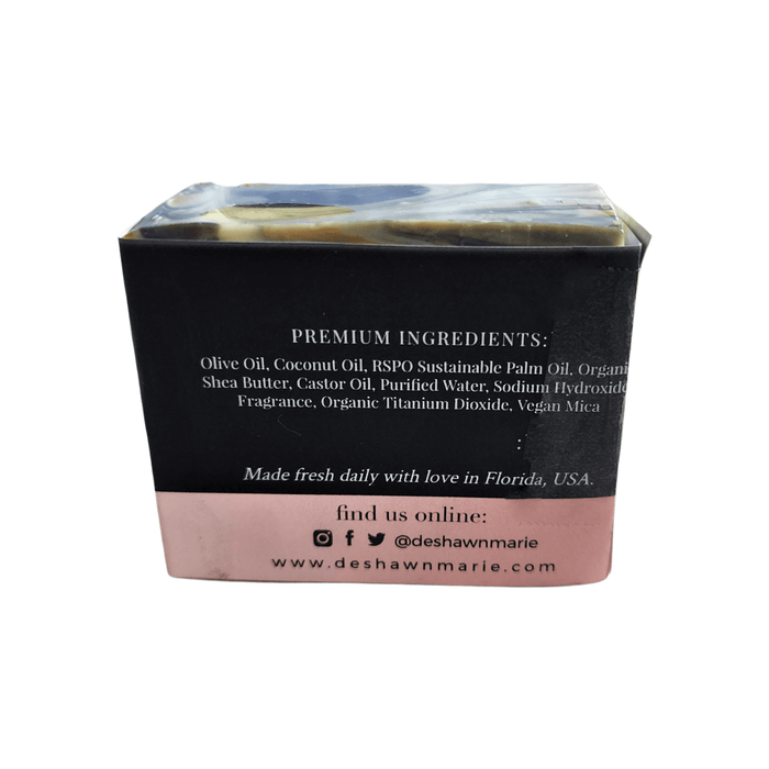 Evening Honeysuckle Bar Soap - Soap Boutique packaging showing premium ingredients.