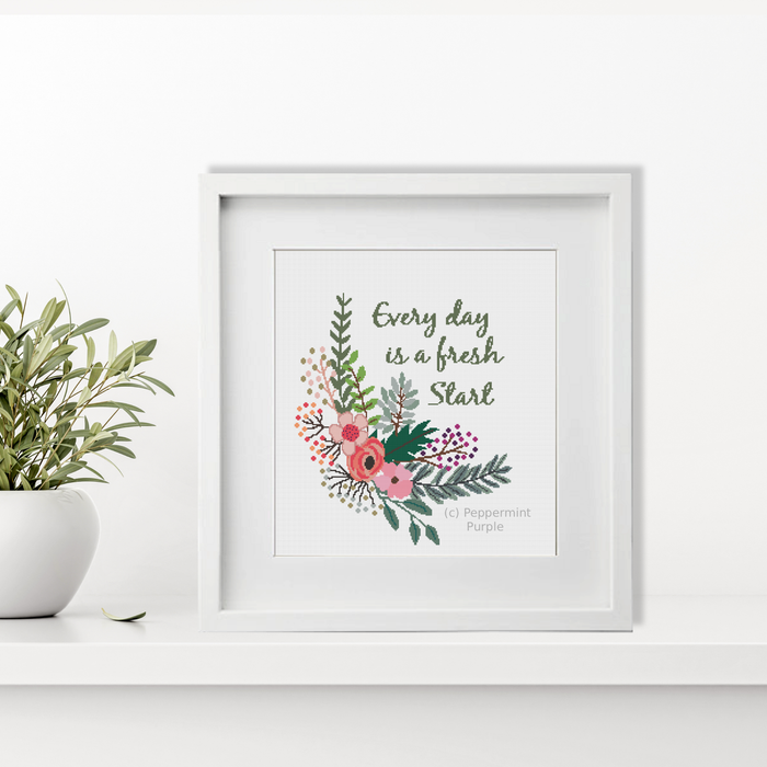Every Day Cross Stitch Pattern by Peppermint Purple