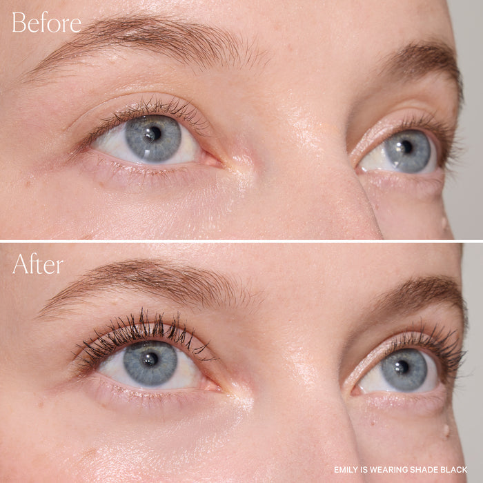 well people curling mascara before and after