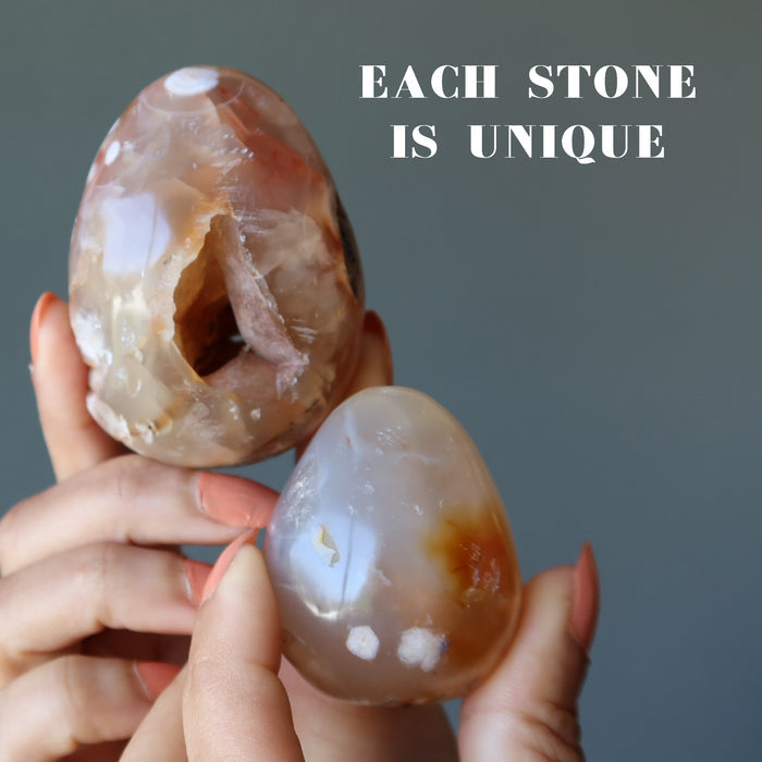 flower agate eggs