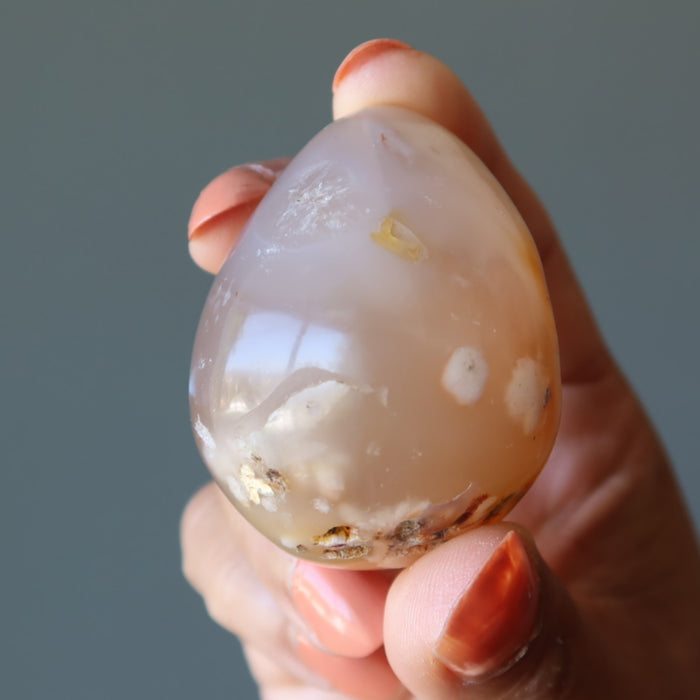 flower agate egg