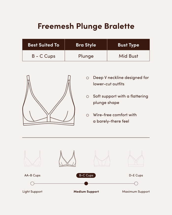 FreeMesh Plunge Bralette - Fig