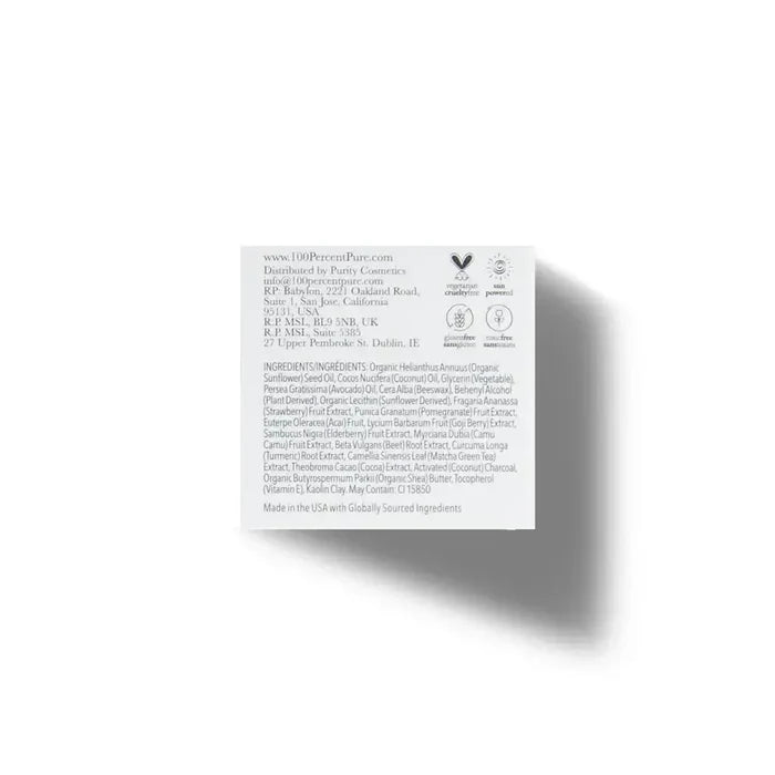 Product label on a white background