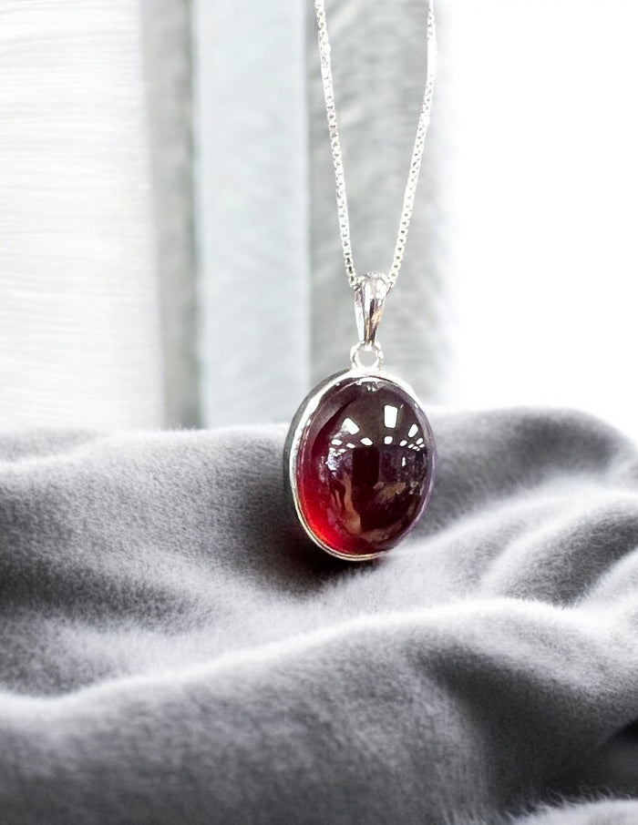 Garnet_Silver_Pendant_Necklace__Ravens_Cauldron_6_N Sandusky_St _Delaware_OH _43015