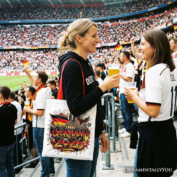 Germany 2026 Soccer Cup Global Championship Tote Bag, Fans Football Gift Shopper Tote Bag OrnamentallyYou