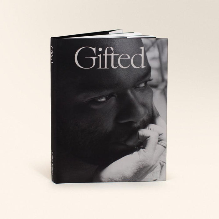 Front cover of a book titled Gifted featuring a black and white close-up of a mans face