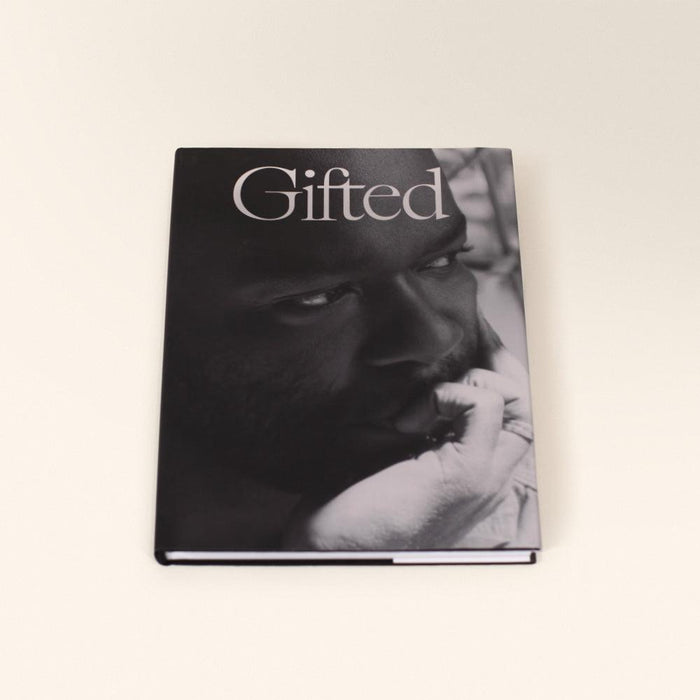 Front cover of Gifted book showing a black and white portrait of a thoughtful man