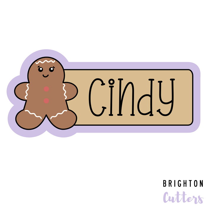 Gingerbread Name Plaque Cookie Cutter