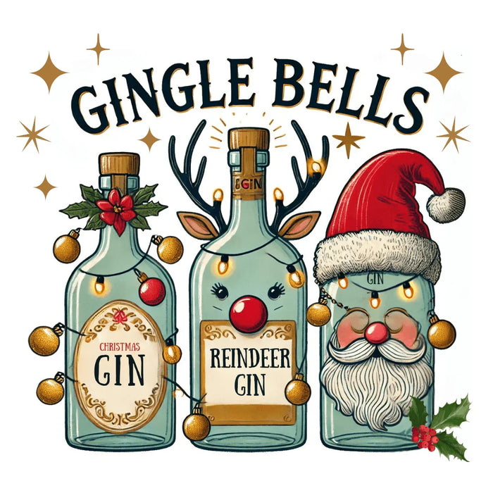 Gingle Bells, Gin All the Way! 🎄🎅🍸 - Unisex Softstyle T-shirt - Whippie's