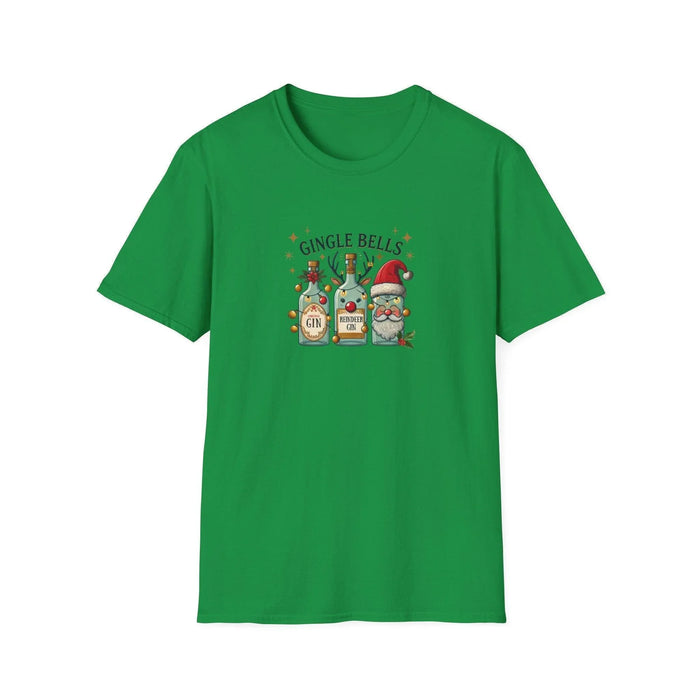 Gingle Bells, Gin All the Way! 🎄🎅🍸 - Unisex Softstyle T-shirt - Whippie's