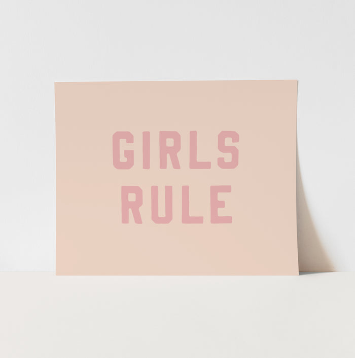 Girls Rule Art Print
