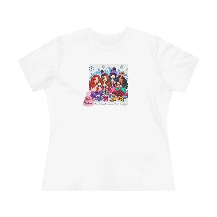 Girls Weekend Cheers to Cocoa, Friendship, and Snowy Shenanigans! - Women's Softstyle Tee - Whippie's