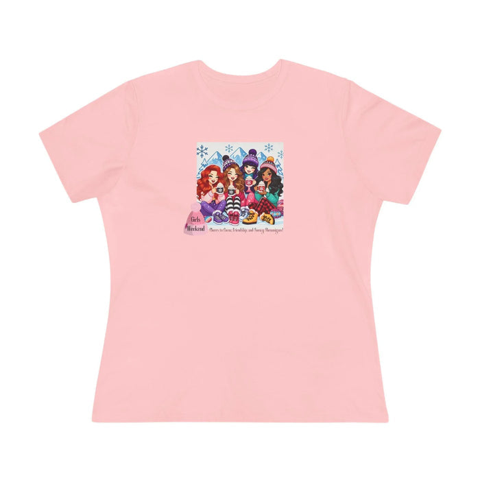 Girls Weekend Cheers to Cocoa, Friendship, and Snowy Shenanigans! - Women's Softstyle Tee - Whippie's
