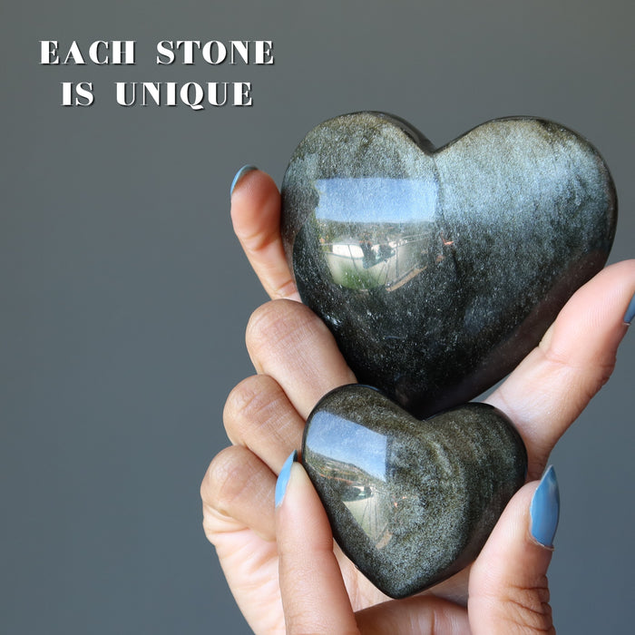 Gold Sheen Obsidian Heart Spark of Joy