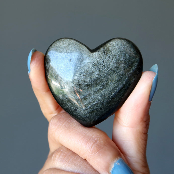 Gold Sheen Obsidian Heart Spark of Joy