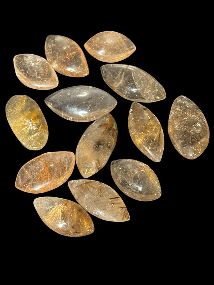 Golden Rutilated Quartz marquis palm stone – 5–10 grams, Raven’s Cauldron, 6 N Sandusky St, Delaware, OH 43015