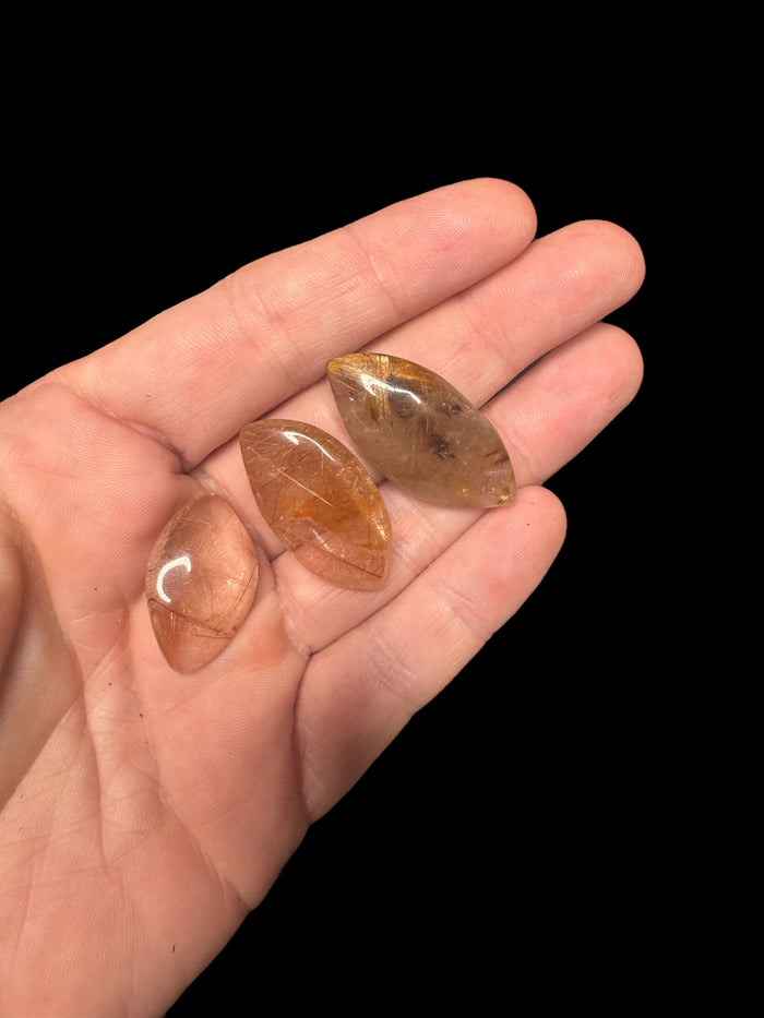 Golden Rutilated Quartz marquis palm stone – 5–10 grams, Raven’s Cauldron, 6 N Sandusky St, Delaware, OH 43015