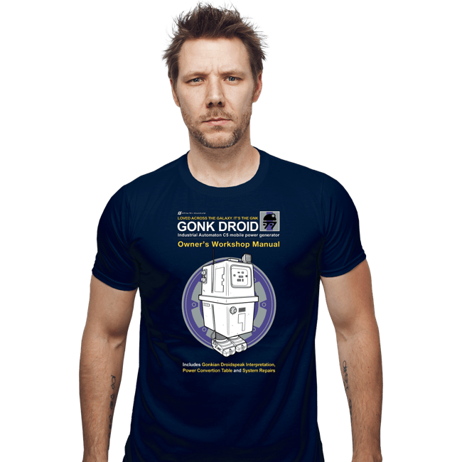 Daily_Deal_Shirts Fitted Shirts, Mens / Small / Navy Gonk Manual