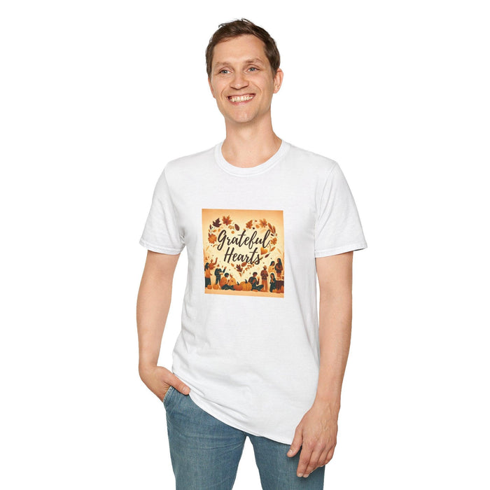 Grateful Heart - Celebrating Community & Gratitude 🍂❤️ - Unisex T-Shirt - Whippie's