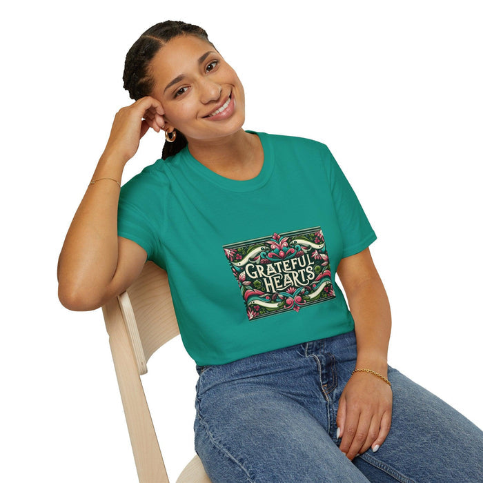 Grateful Hearts - Give Thanks with a Grateful Heart! 🧡💛🤎 Unisex T-Shirt - Whippie's